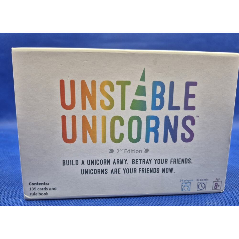 Unstable Unicorns Card Game COMPLETE Barely Used Demented Fun For Ages 8 and Up